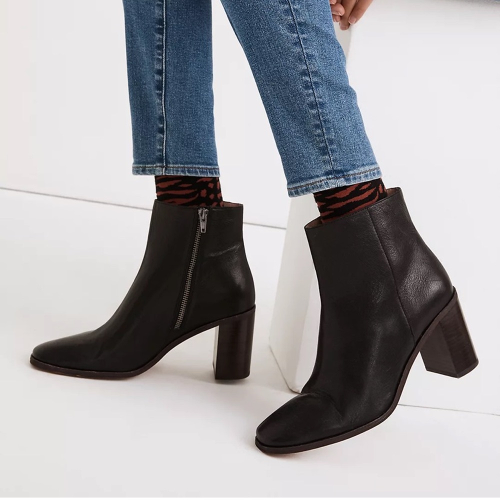 Madewell The Greer Boot - Black Leather